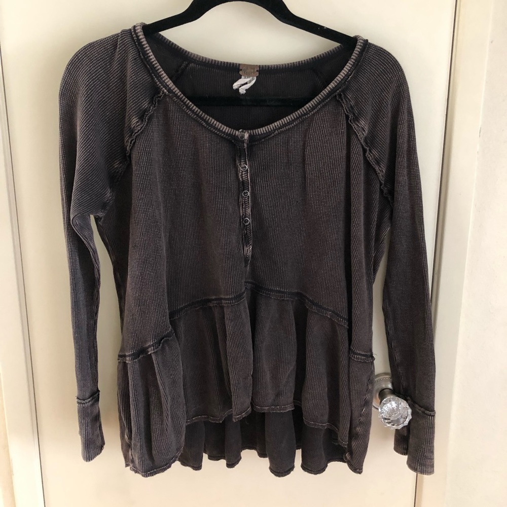 Free people thermal long sleeve shirt